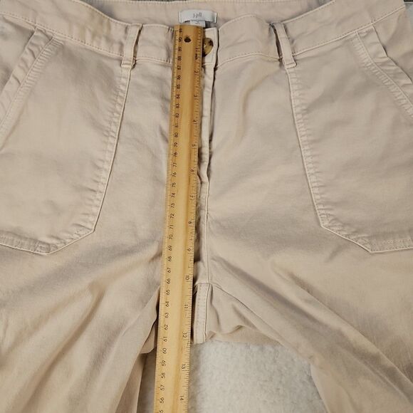 J. Jill Khaki Sz 14 Tall Stretch Casual Mid Rise‎ Flat Front Straight Leg Pants - Picture 5 of 12